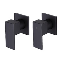 Bathroom Shower Bath Hot and Cold Square Mixer WATERMARK Certified in Black
