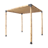 Roof Pergola Gazebo Shed Matte Black Steel Brackets and Coffee Screen DIY Kits