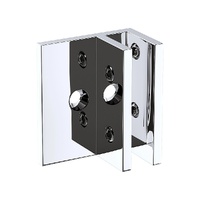 70cm Frameless Glass Bath Screen with Brackets - Chrome