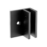 70cm Frameless Glass Bath Screen with Brackets - Black