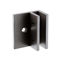 70cm Frameless Glass Bath Screen with Brackets - Gunmetal