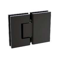 120cm Frameless Glass Bath Screen with Brass Brackets - Black