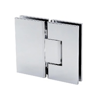 100cm Frameless Glass Bath Screen with Channel and Brass Hinges - Chrome