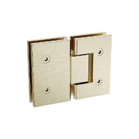 120cm Frameless Glass Bath Screen with Channel and Brass Hinges - Gold