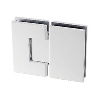 120cm Frameless Glass Bath Screen with Channel and Brass Hinges - White