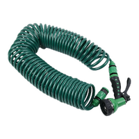 30M Garden Hose Heavy-Duty Coiled Spiral Car Washing Cleaning Water Hose Garden