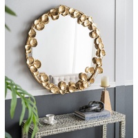 GOLD LEAF DESIGNER WALL MIRROR