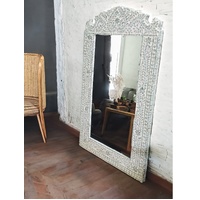 MOTHER OF PEARL SERENE REFLECTION WALL MIRROR