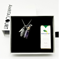 Gift Box - Crystal Bottle (Amethyst) + Purify Oil Blend