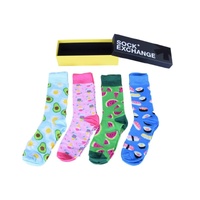 4pk Novelty Socks Gift Box - Yellow Box