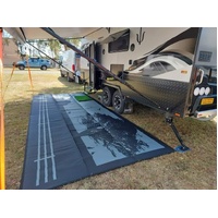 Country Grey 6m x 2.4m recycled poly mat