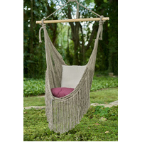 Fringed Cotton Rope Mexican Hammock Swing from Mexico in Dream Sands
