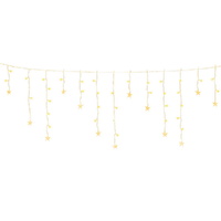 6M Christmas Icicle Lights String Light 160 LED Solar Powered Warm