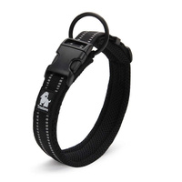  Heavy Duty Reflective Dog Collar - Black, S