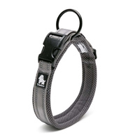  Heavy Duty Reflective Dog Collar - Grey, 3XL