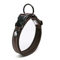  Heavy Duty Reflective Dog Collar - Brown, 2XL