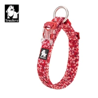  Floral Dog Collar - Red, S