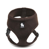 Dog Harness with Steel D Ring - Brown, M