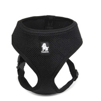 Dog Harness with Steel D Ring - Black, M