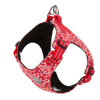  Floral Doggy Harness - Red, M