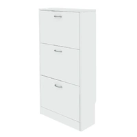 Sarantino Mavis Shoe Cabinet in White