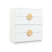 Sarantino Gail Chest of Drawers Tallboy Dresser in White
