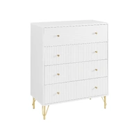 Sarantino Rocco Chest of Drawers in White