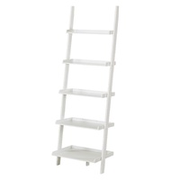 Sarantino Aster 5-Tier Ladder Shelf in White
