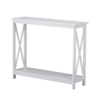 Sarantino Isla X-Frame Console Table in White