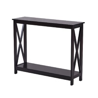 Sarantino Isla X-Frame Console Table - Black