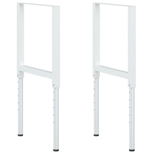 Adjustable Work Bench Frames 2 pcs Metal 55x(69-95.5) cm Grey