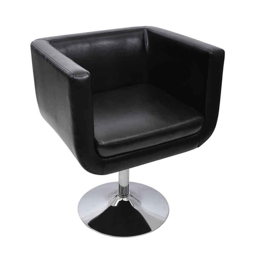 Bar Chair Black Faux Leather