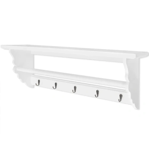 Coat Rack MDF White Baroque Style