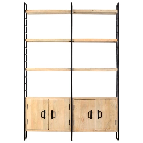 4-Tier Bookcase 124x30x180 cm Solid Mango Wood