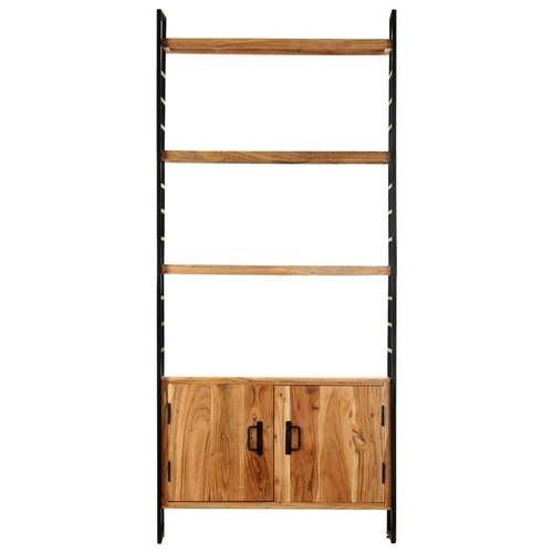 4-Tier Bookcase 80x30x180 cm Rough Mango Wood