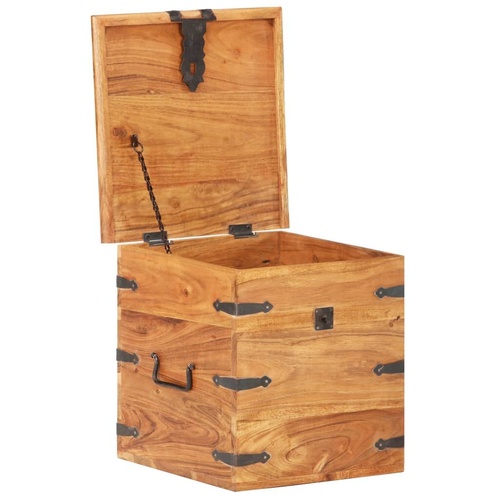Chest 40x40x40 cm Solid Acacia Wood