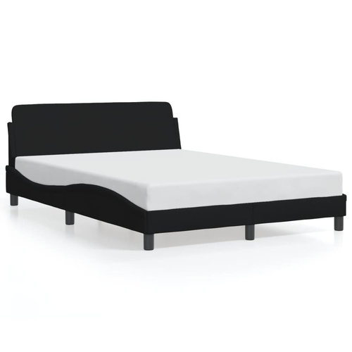 Bed Frame "Dover" Black 137x190 cm Double Fabric