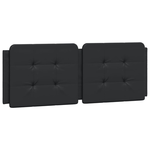 Headboard Cushion "Zadar" Black 137 cm Double Faux Leather