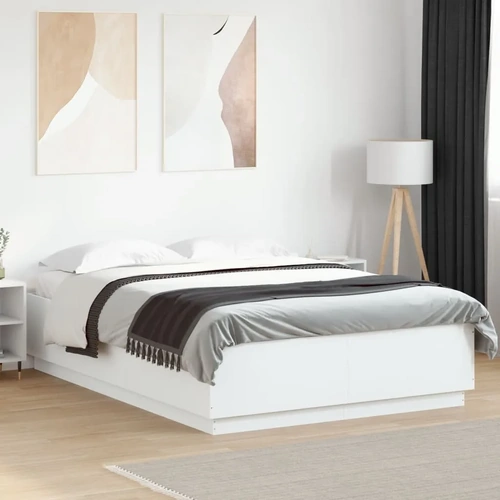 Bed Frame without Mattress White 150x200 cm