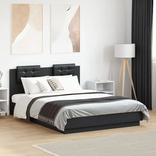 Bed Frame without Mattress Black 135x190 cm