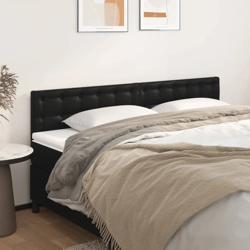 Headboards Black 200x5x78/88 cm Faux Leather