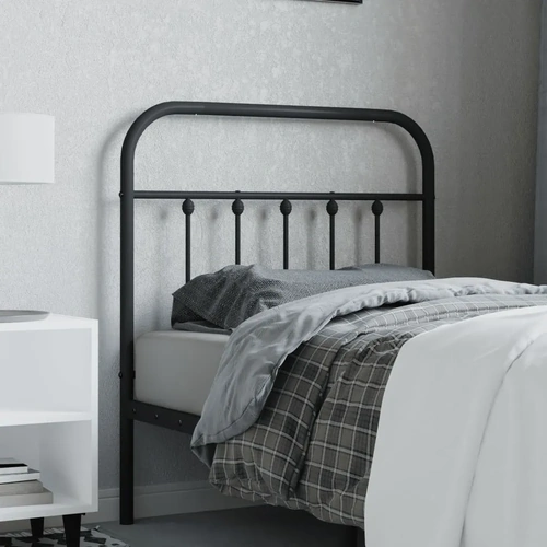 Metal Replace Headboard Black 90 cm