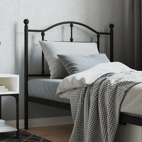 Metal Replace Headboard Black 90 cm
