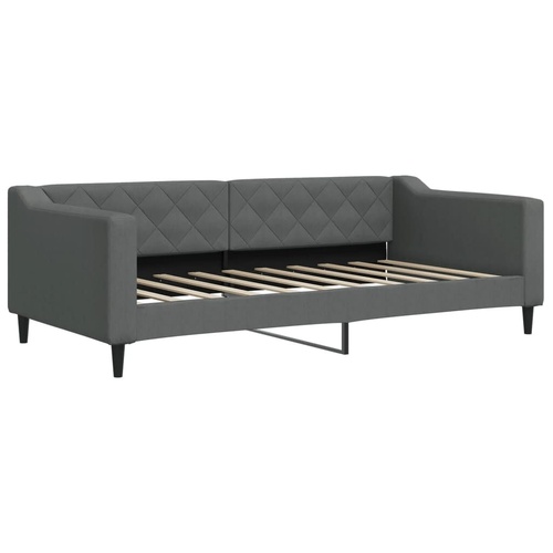 Day Bed Dark Grey 92x187 cm Single Size Fabric
