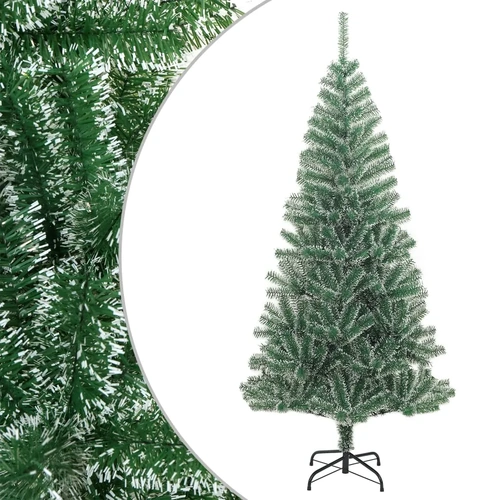 Artificial Christmas Tree with Flocked Snow Green 210 cm