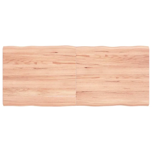 Table Top Light Brown 120x50x(2-4)cm Treated Solid Wood Live Edge