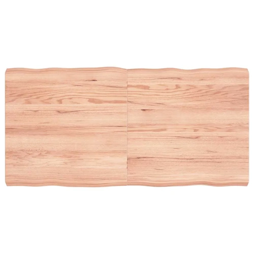 Table Top Light Brown 120x60x(2-6)cm Treated Solid Wood Live Edge