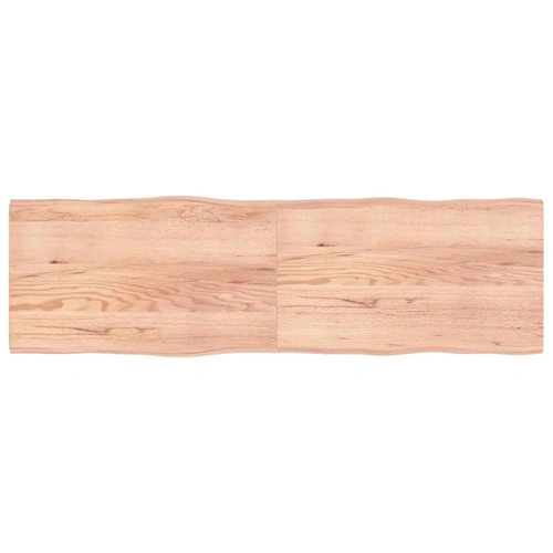 Table Top Light Brown 200x60x(2-4)cm Treated Solid Wood Live Edge