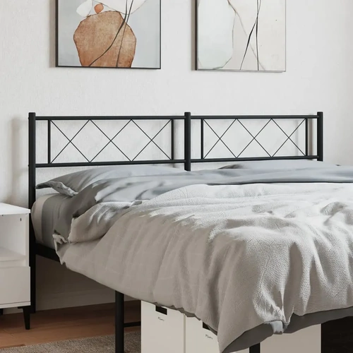 Metal Replace Headboard Black 150 cm