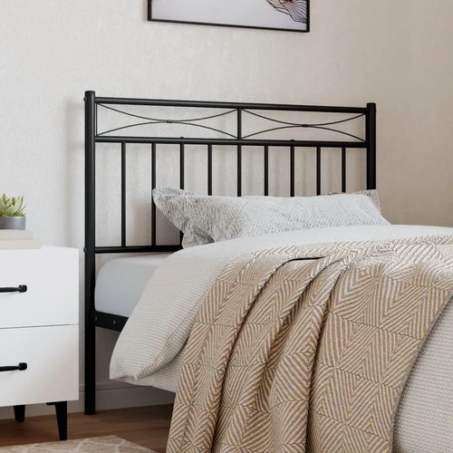Metal Replace Headboard Black 90 cm